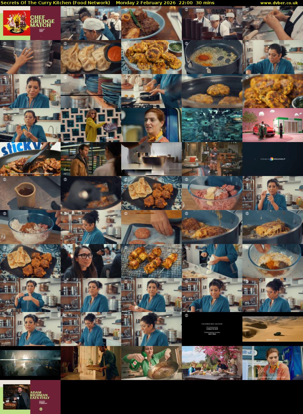 Secrets Of The Curry Kitchen (Food Network) Monday 2 February 2026 22:00 - 22:30