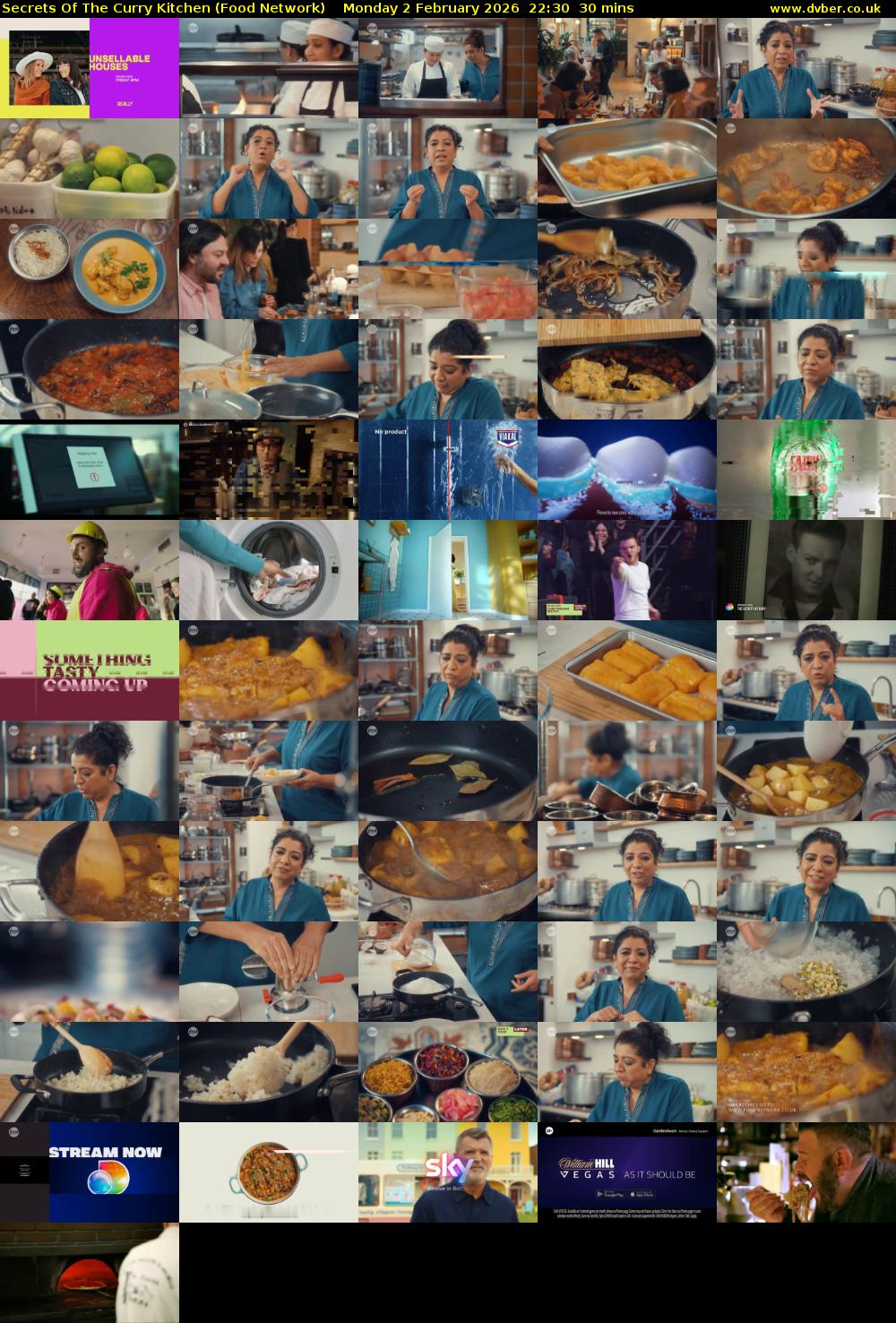 Secrets Of The Curry Kitchen (Food Network) Monday 2 February 2026 22:30 - 23:00