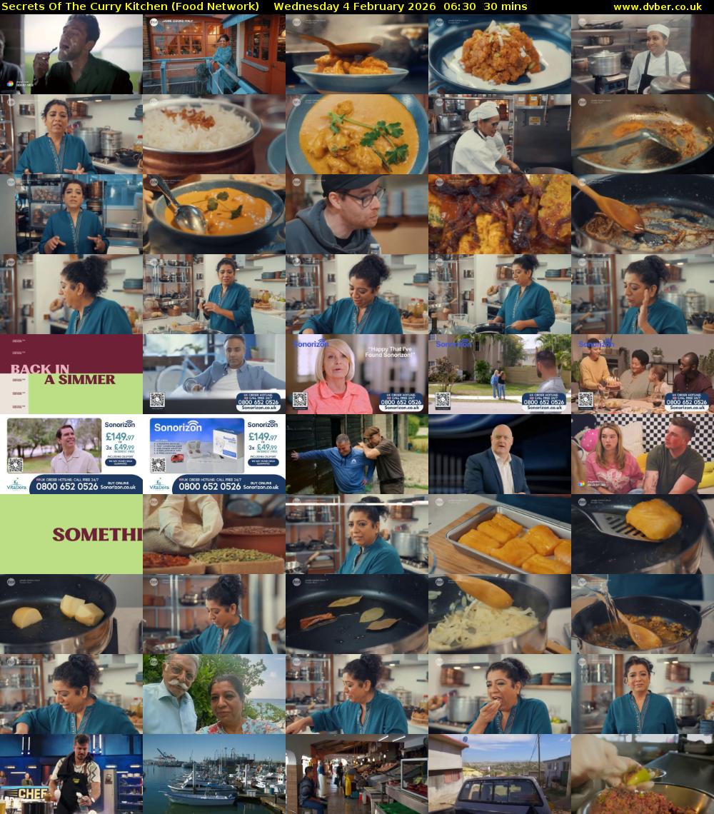 Secrets Of The Curry Kitchen (Food Network) Wednesday 4 February 2026 06:30 - 07:00
