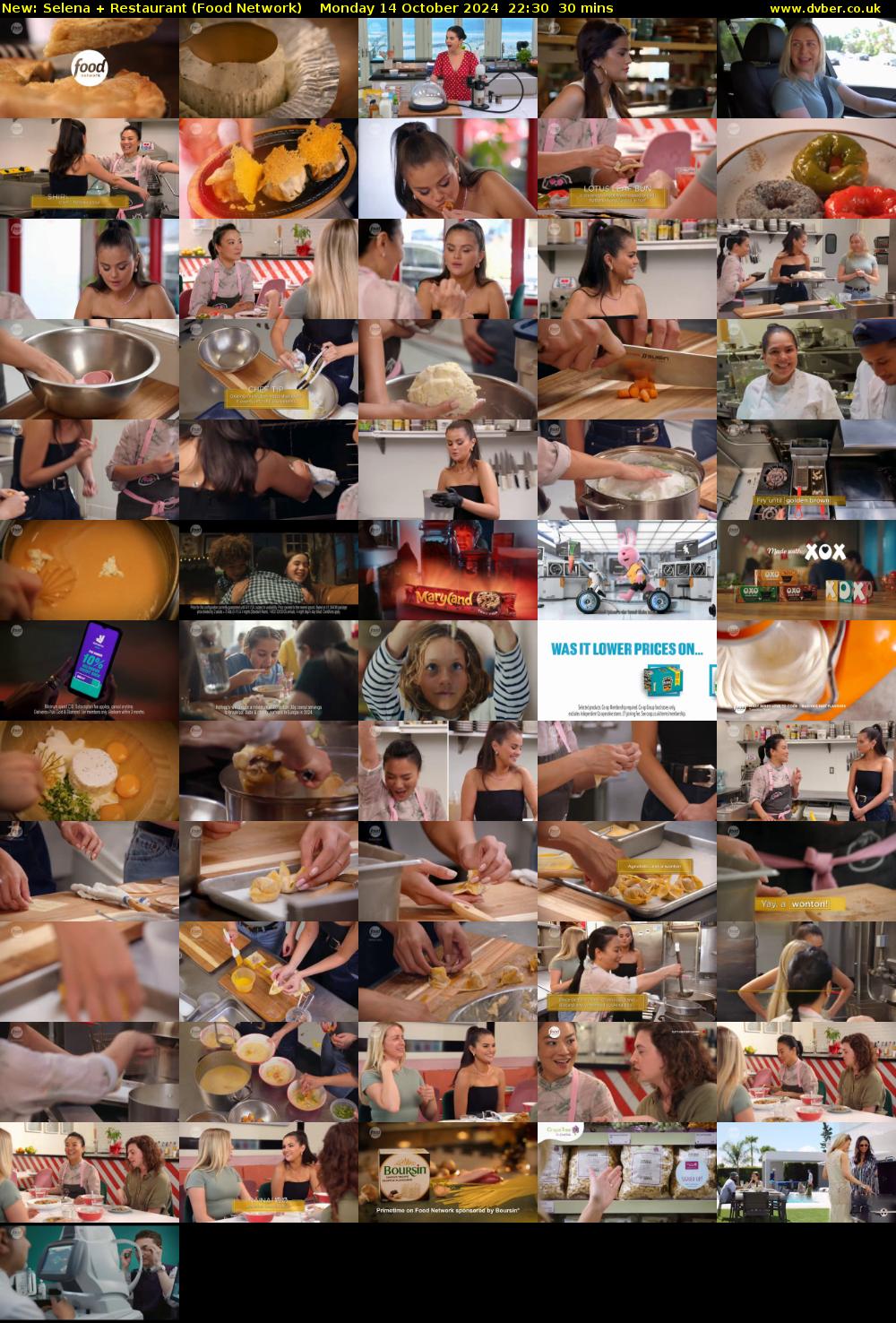 Selena + Restaurant (Food Network) Monday 14 October 2024 22:30 - 23:00