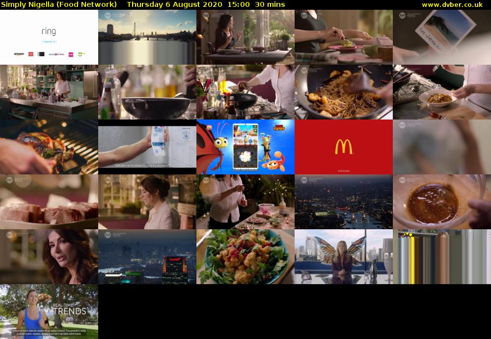 Simply Nigella (Food Network) Thursday 6 August 2020 15:00 - 15:30