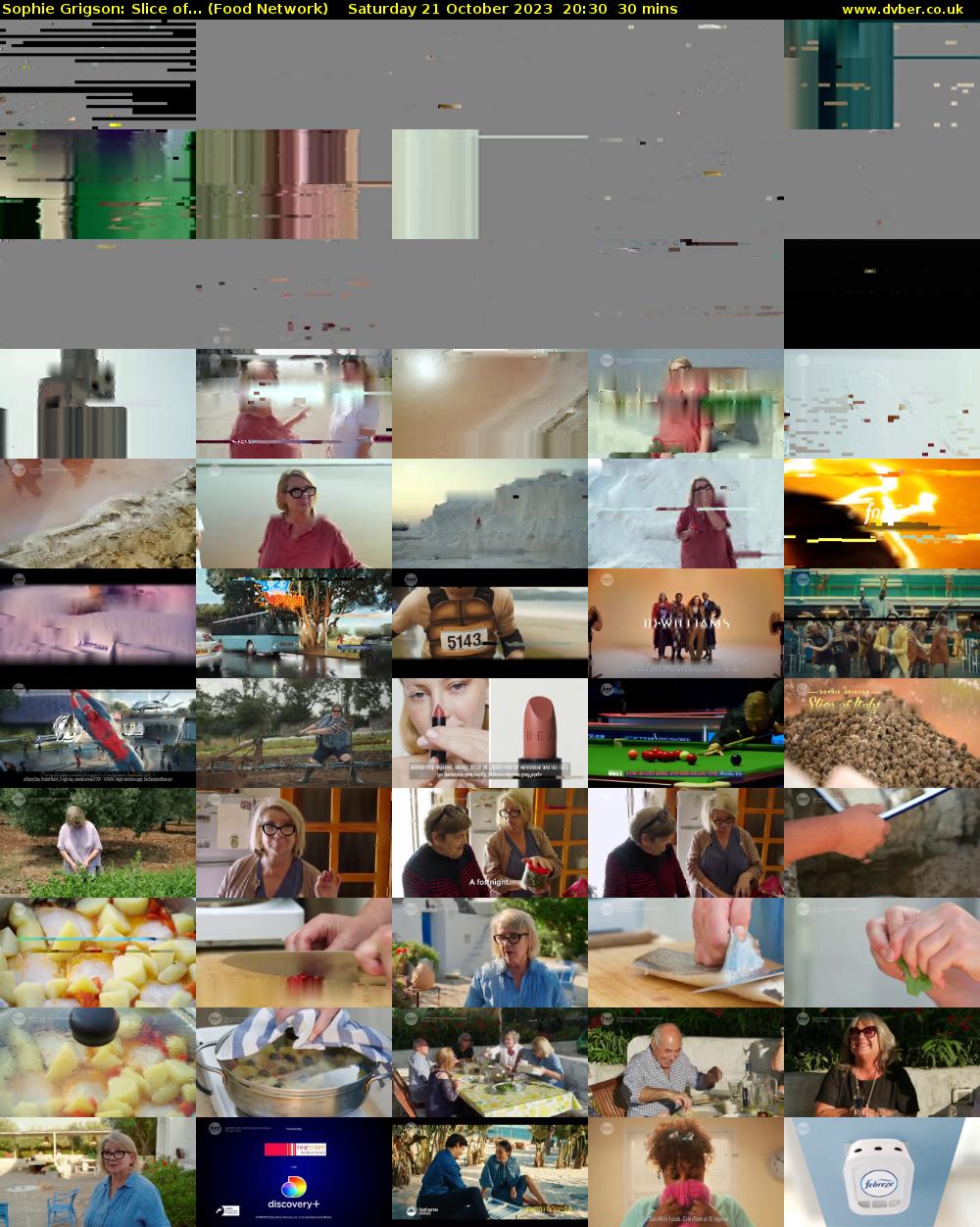 Sophie Grigson: Slice of... (Food Network) Saturday 21 October 2023 20:30 - 21:00