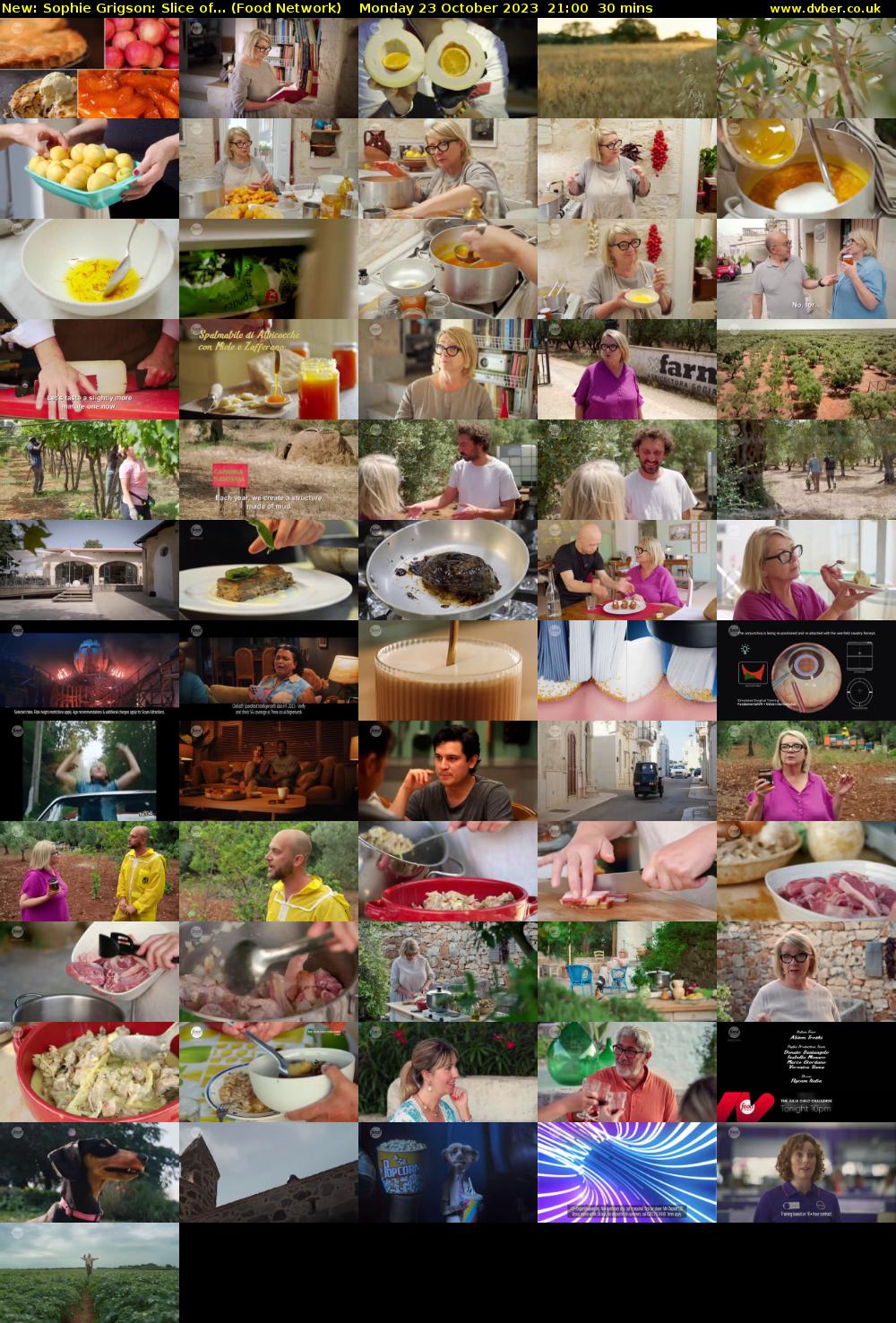 Sophie Grigson: Slice of... (Food Network) Monday 23 October 2023 21:00 - 21:30