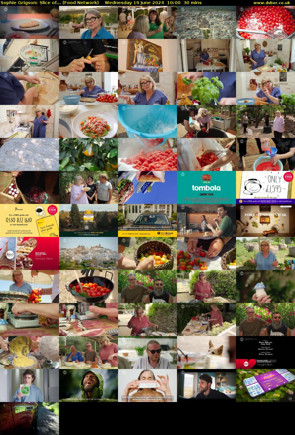 Sophie Grigson: Slice of... (Food Network) Wednesday 19 June 2024 10:00 - 10:30