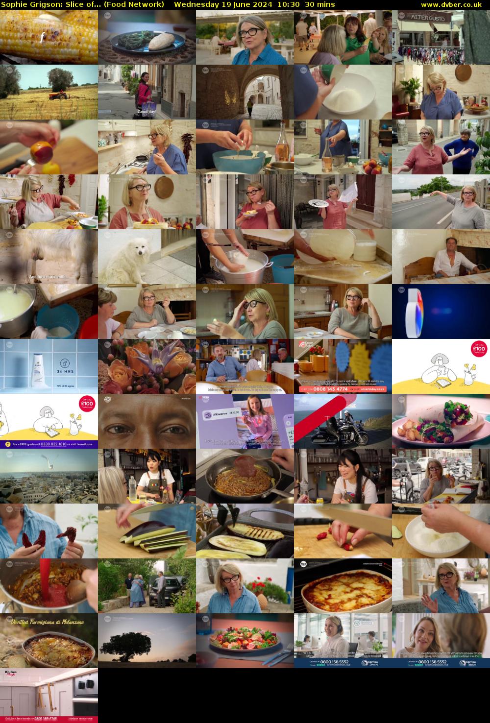 Sophie Grigson: Slice of... (Food Network) Wednesday 19 June 2024 10:30 - 11:00
