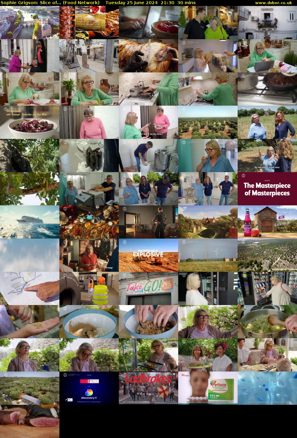 Sophie Grigson: Slice of... (Food Network) Tuesday 25 June 2024 21:30 - 22:00