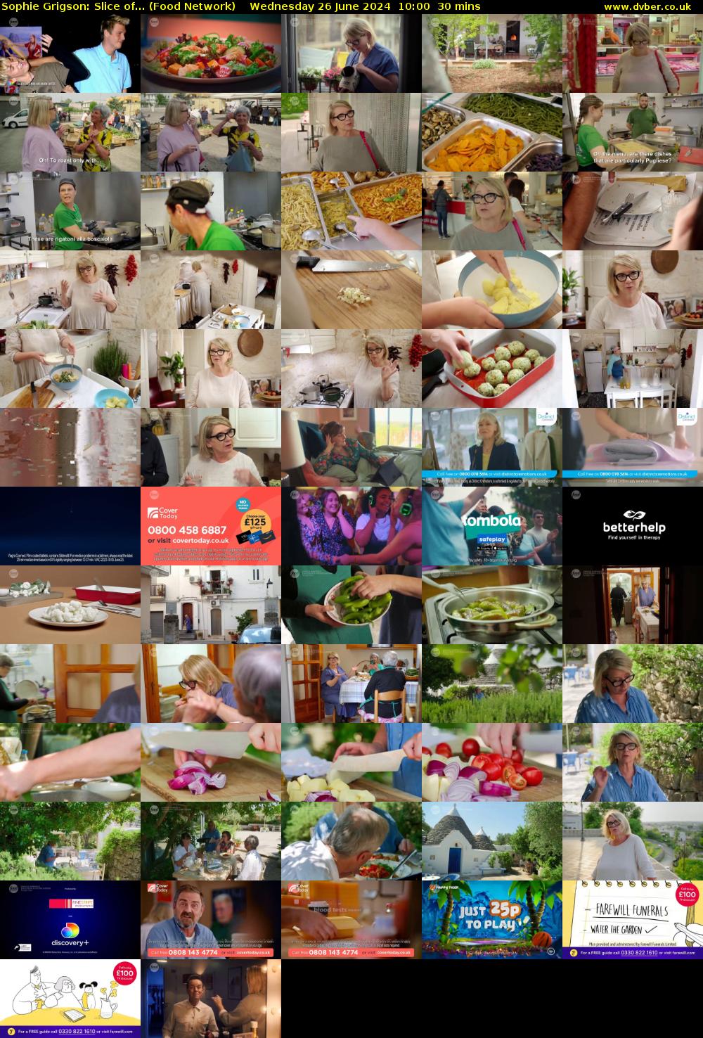 Sophie Grigson: Slice of... (Food Network) Wednesday 26 June 2024 10:00 - 10:30