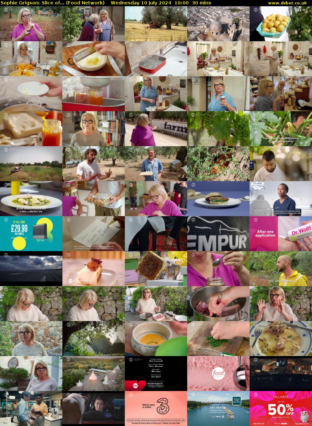 Sophie Grigson: Slice of... (Food Network) Wednesday 10 July 2024 10:00 - 10:30