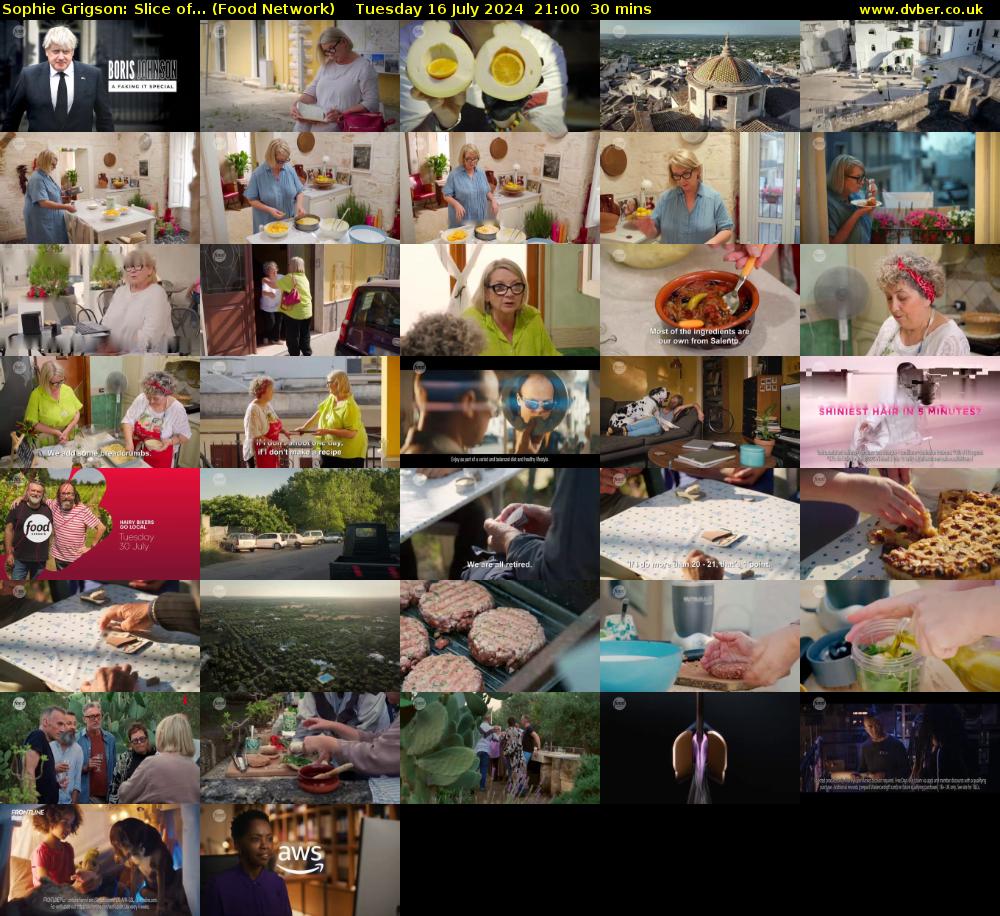 Sophie Grigson: Slice of... (Food Network) Tuesday 16 July 2024 21:00 - 21:30