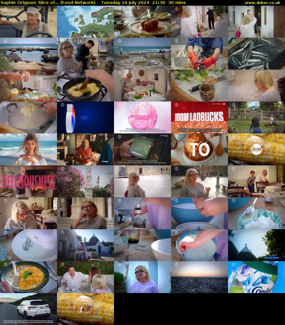 Sophie Grigson: Slice of... (Food Network) Tuesday 16 July 2024 21:30 - 22:00