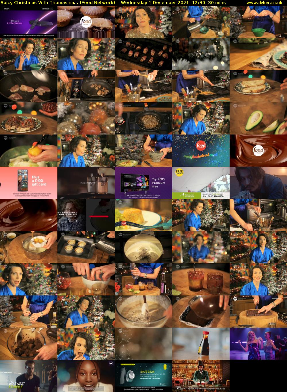 Spicy Christmas With Thomasina... (Food Network) Wednesday 1 December 2021 12:30 - 13:00