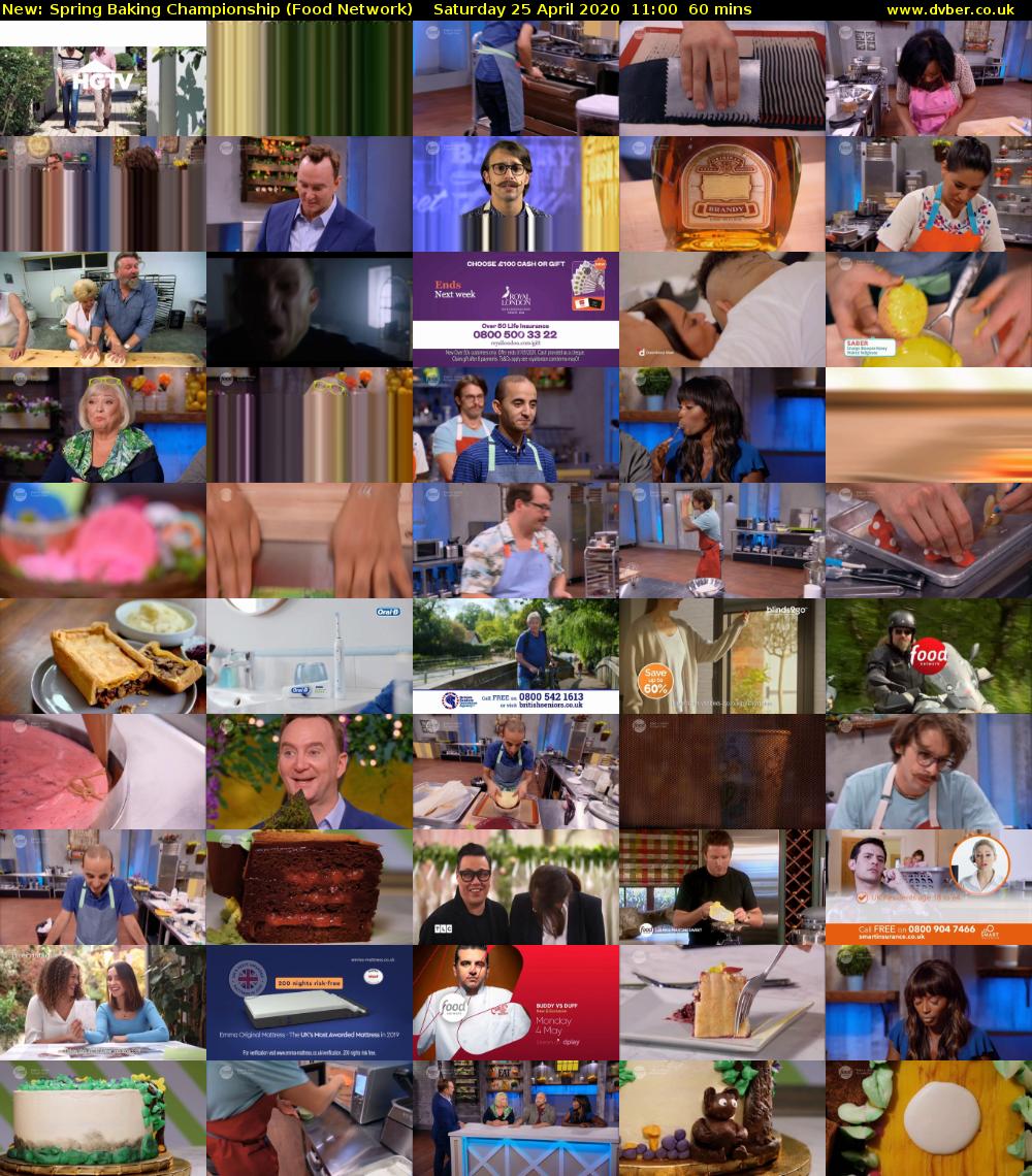 Spring Baking Championship (Food Network) Saturday 25 April 2020 11:00 - 12:00