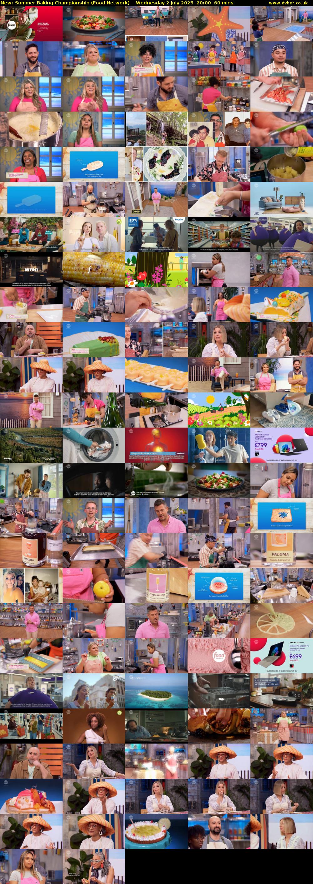Summer Baking Championship (Food Network) Wednesday 2 July 2025 20:00 - 21:00