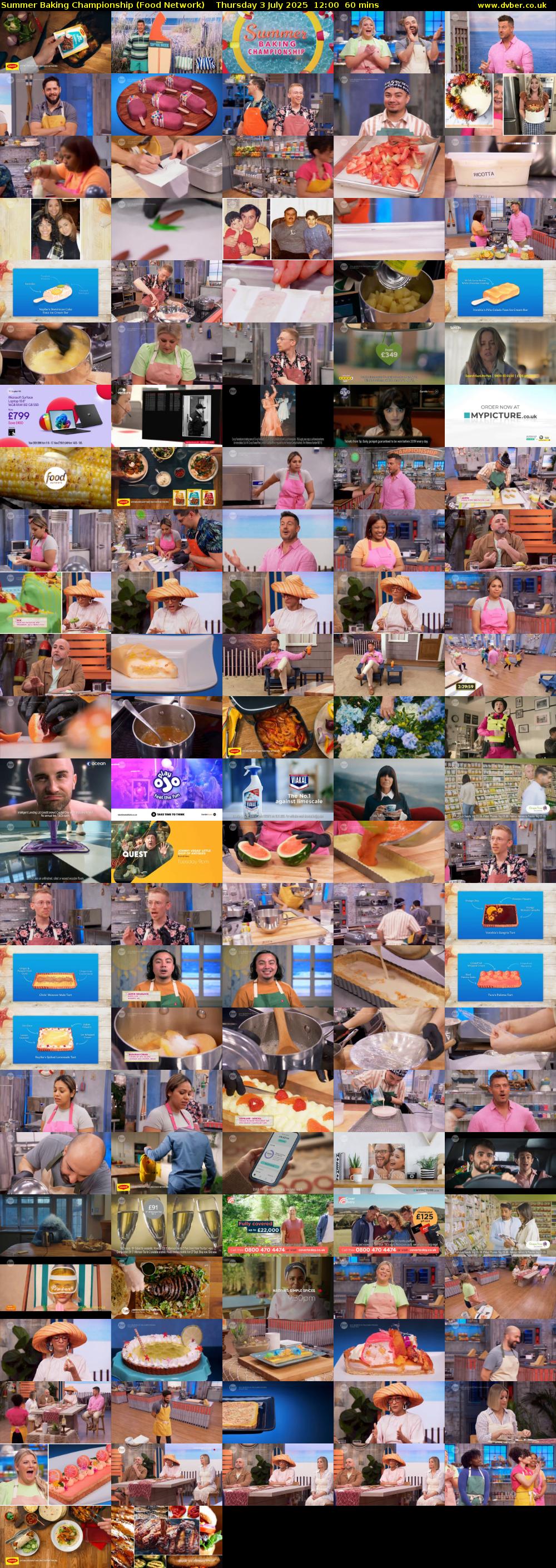 Summer Baking Championship (Food Network) Thursday 3 July 2025 12:00 - 13:00