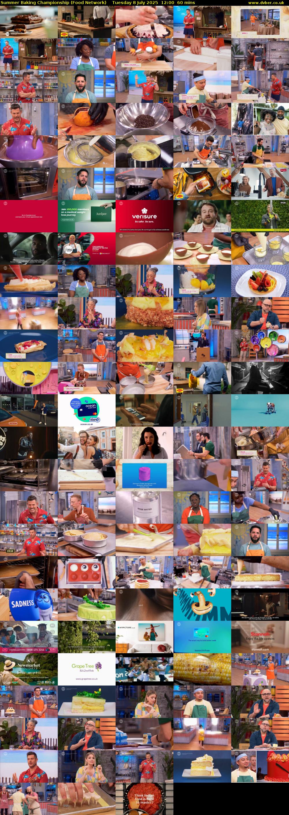 Summer Baking Championship (Food Network) Tuesday 8 July 2025 12:00 - 13:00