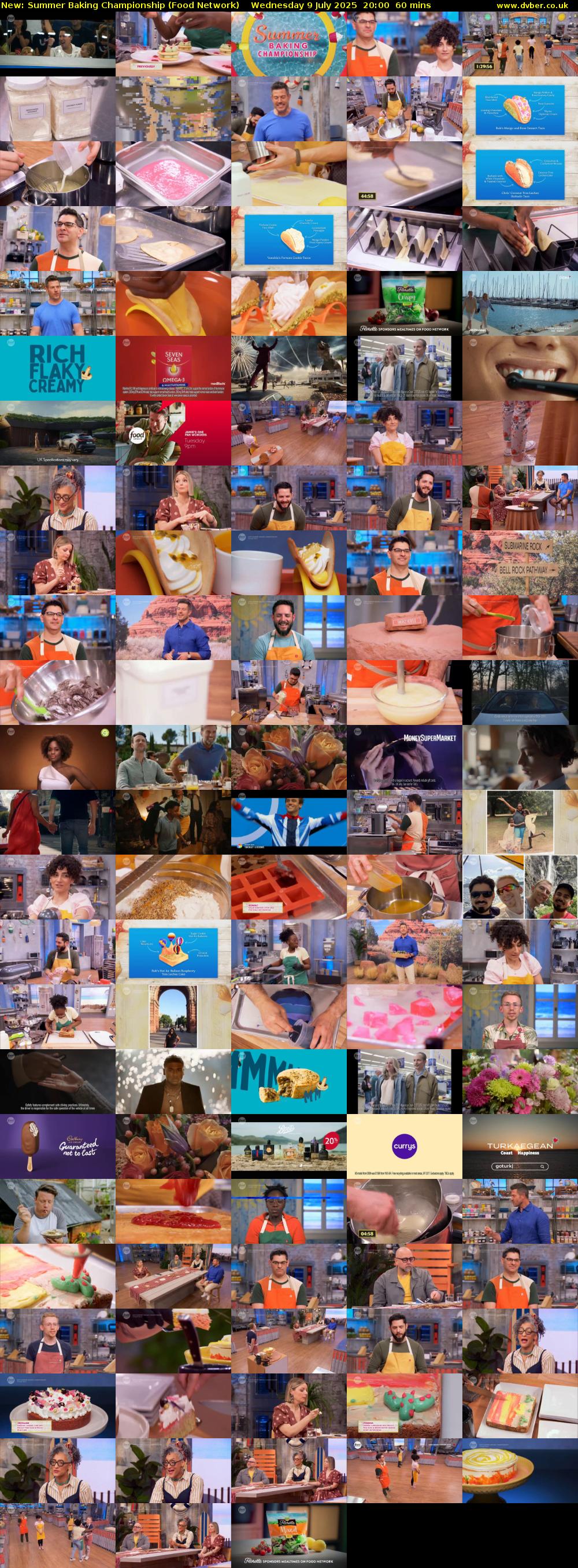Summer Baking Championship (Food Network) Wednesday 9 July 2025 20:00 - 21:00