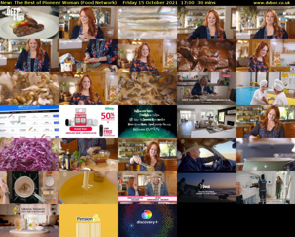 The Best of Pioneer Woman (Food Network) Friday 15 October 2021 17:00 - 17:30
