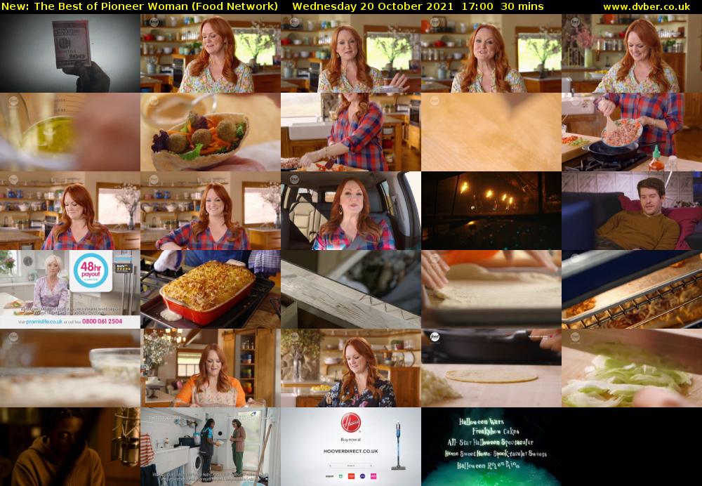The Best of Pioneer Woman (Food Network) Wednesday 20 October 2021 17:00 - 17:30