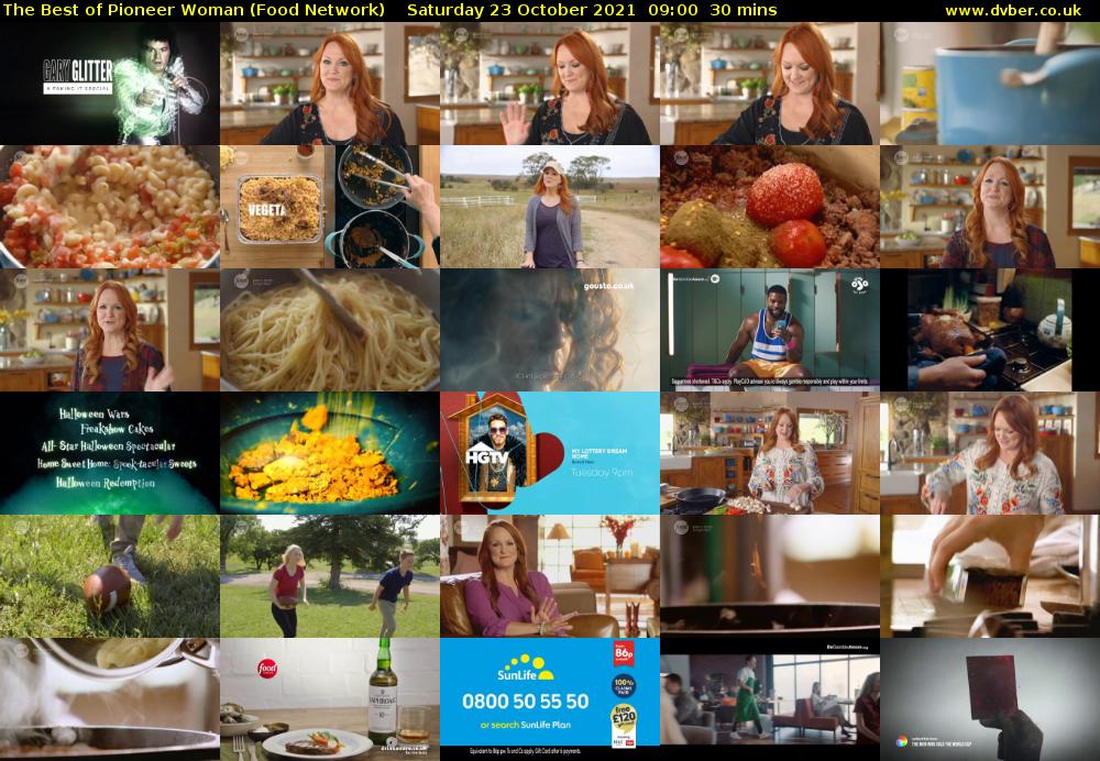 The Best of Pioneer Woman (Food Network) Saturday 23 October 2021 09:00 - 09:30