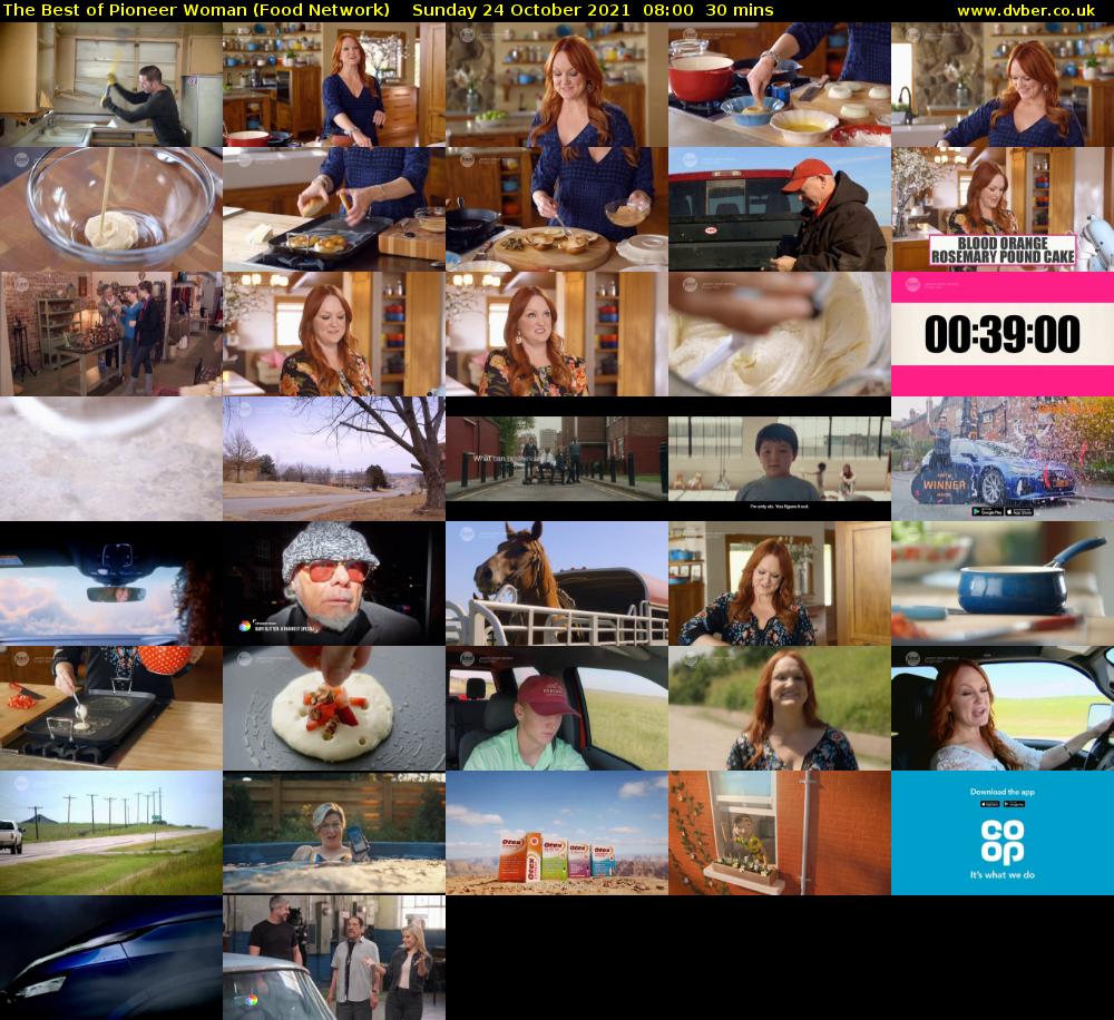 The Best of Pioneer Woman (Food Network) Sunday 24 October 2021 08:00 - 08:30