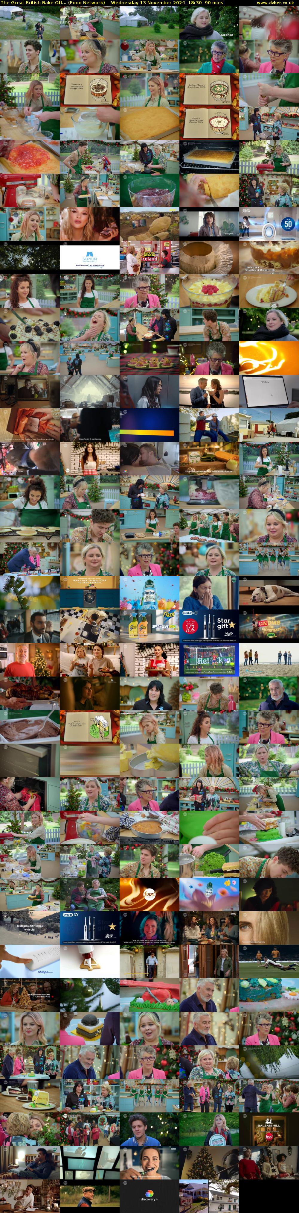 The Great British Bake Off... (Food Network) Wednesday 13 November 2024 18:30 - 20:00