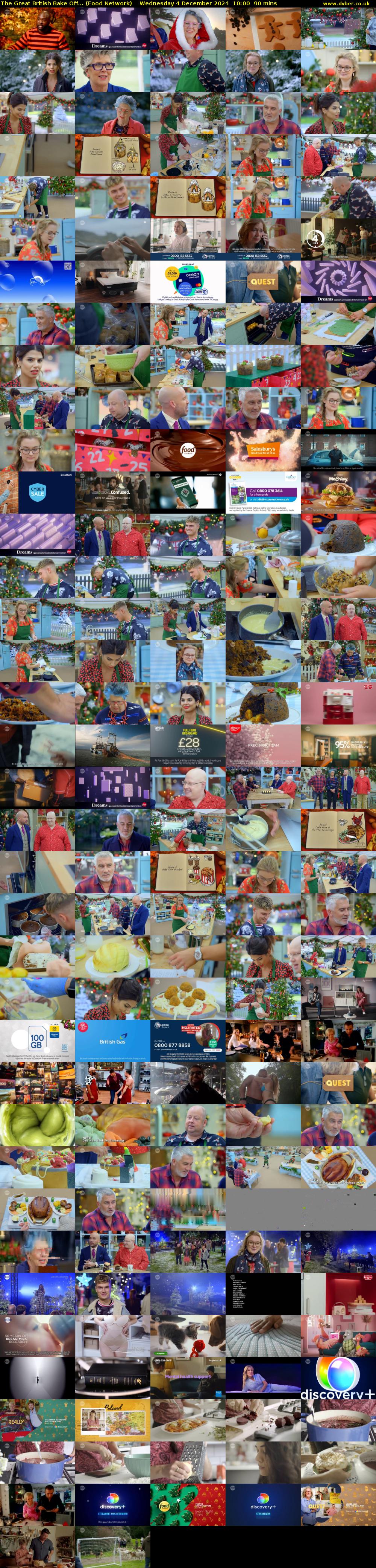 The Great British Bake Off... (Food Network) Wednesday 4 December 2024 10:00 - 11:30
