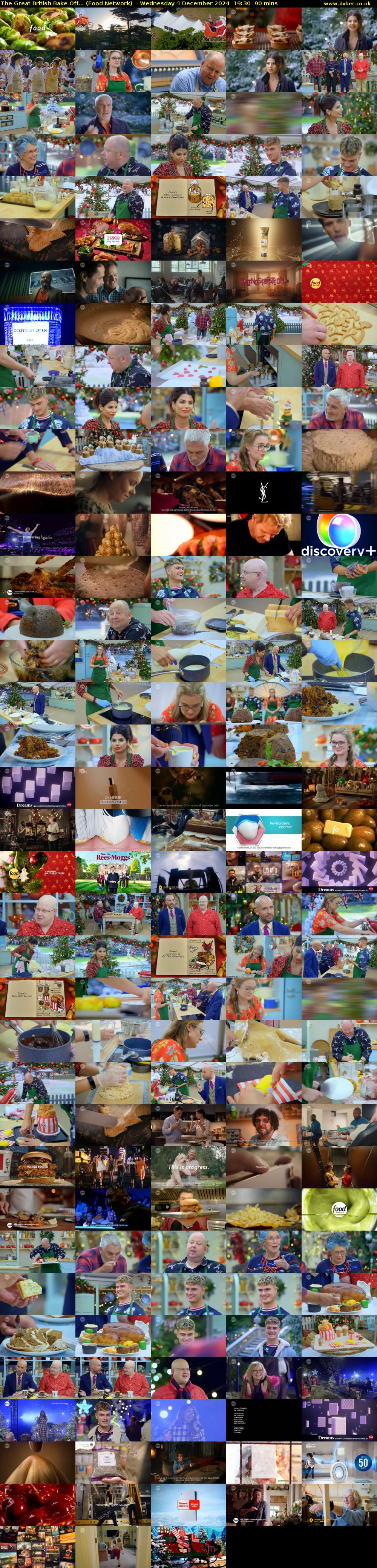 The Great British Bake Off... (Food Network) Wednesday 4 December 2024 19:30 - 21:00