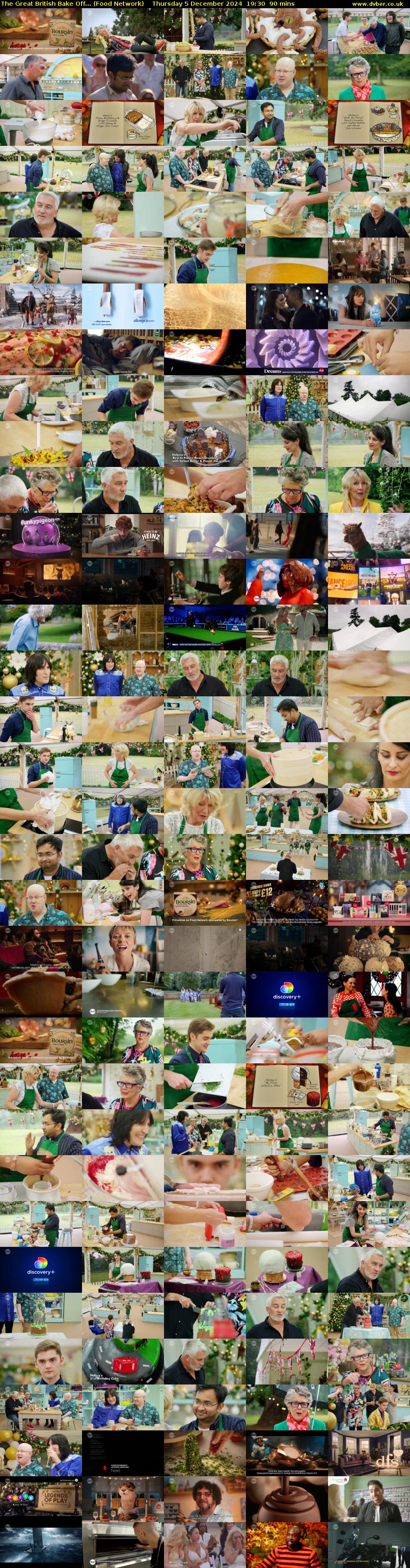 The Great British Bake Off... (Food Network) Thursday 5 December 2024 19:30 - 21:00