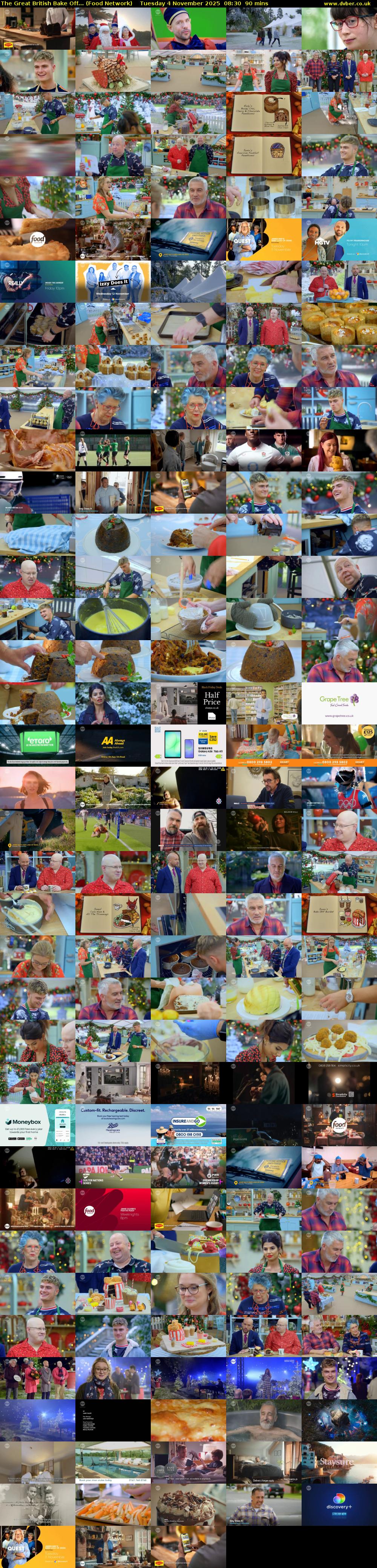 The Great British Bake Off... (Food Network) Tuesday 4 November 2025 08:30 - 10:00