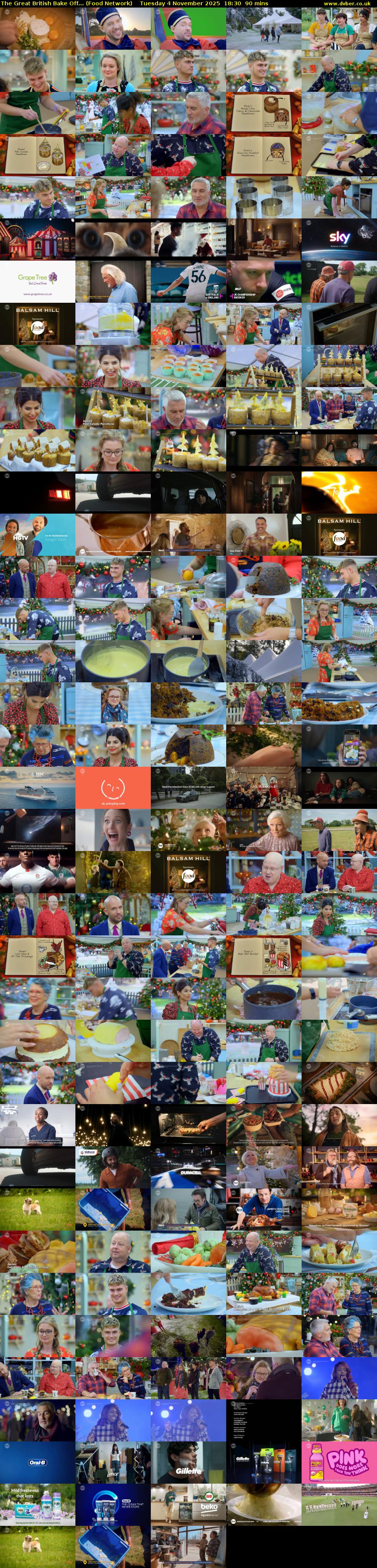 The Great British Bake Off... (Food Network) Tuesday 4 November 2025 18:30 - 20:00