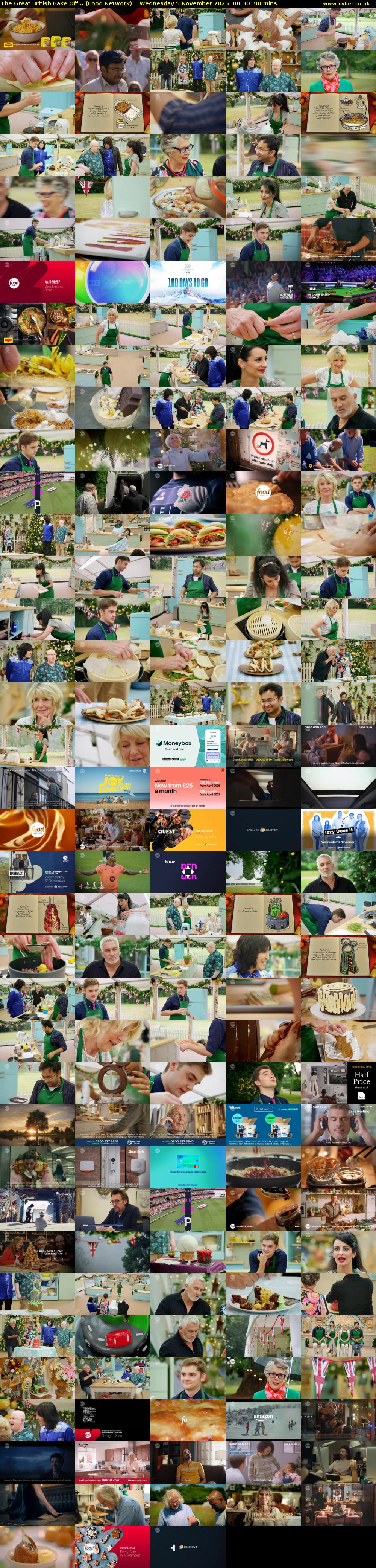 The Great British Bake Off... (Food Network) Wednesday 5 November 2025 08:30 - 10:00