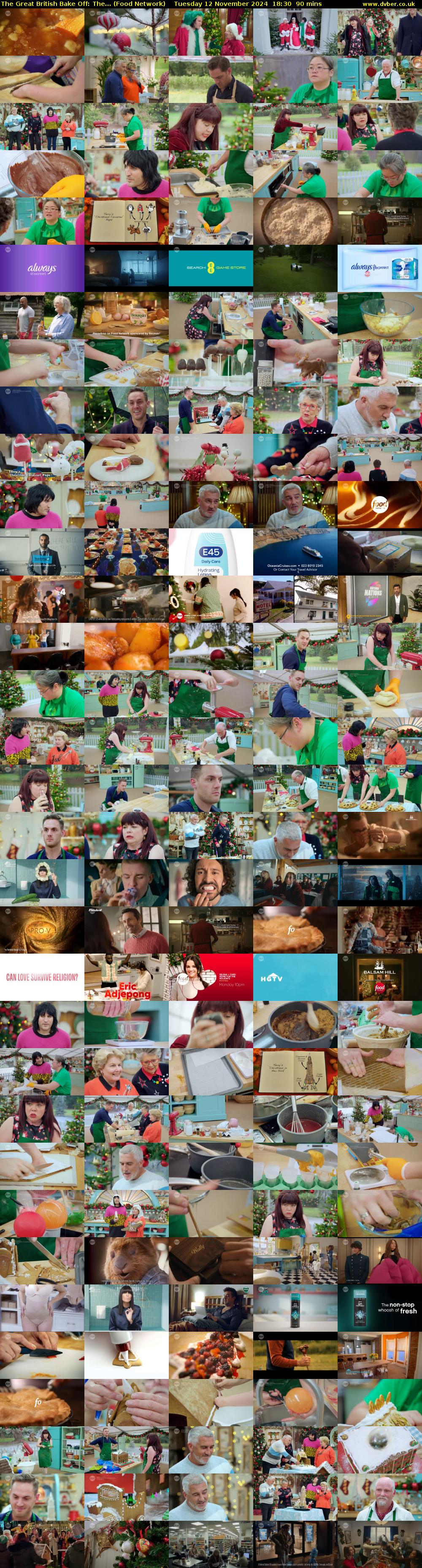 The Great British Bake Off: The... (Food Network) Tuesday 12 November 2024 18:30 - 20:00