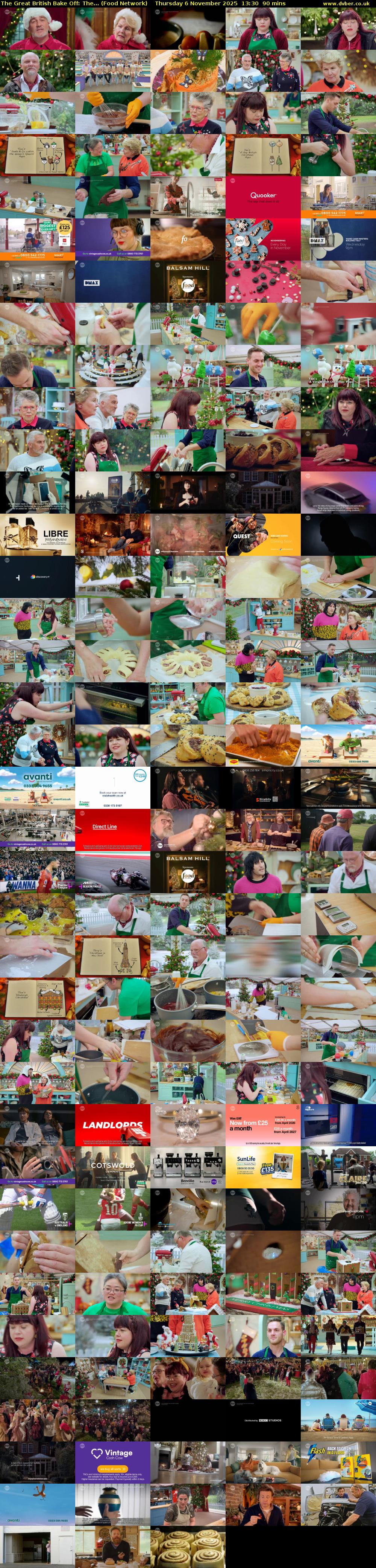 The Great British Bake Off: The... (Food Network) Thursday 6 November 2025 13:30 - 15:00