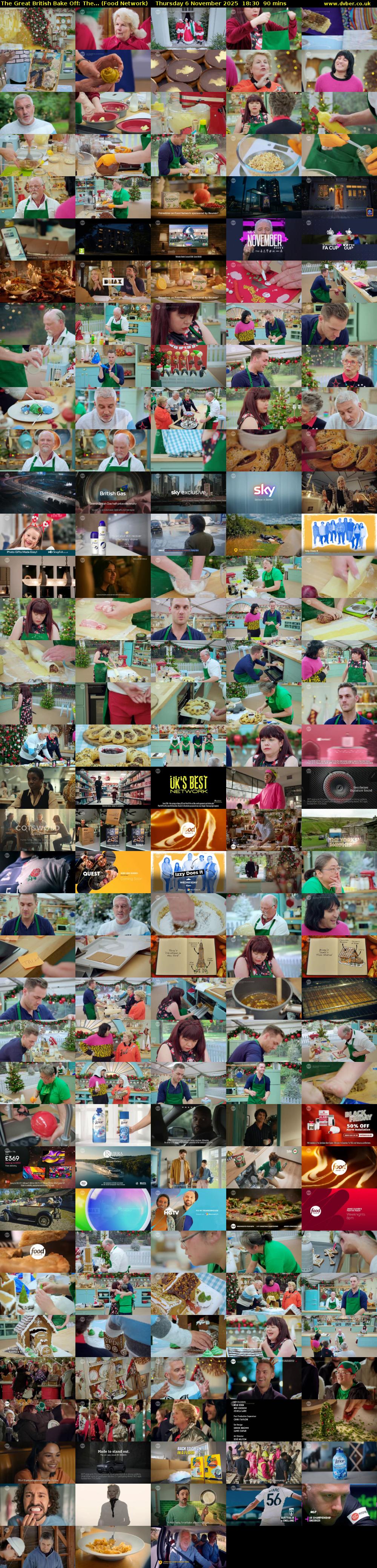 The Great British Bake Off: The... (Food Network) Thursday 6 November 2025 18:30 - 20:00