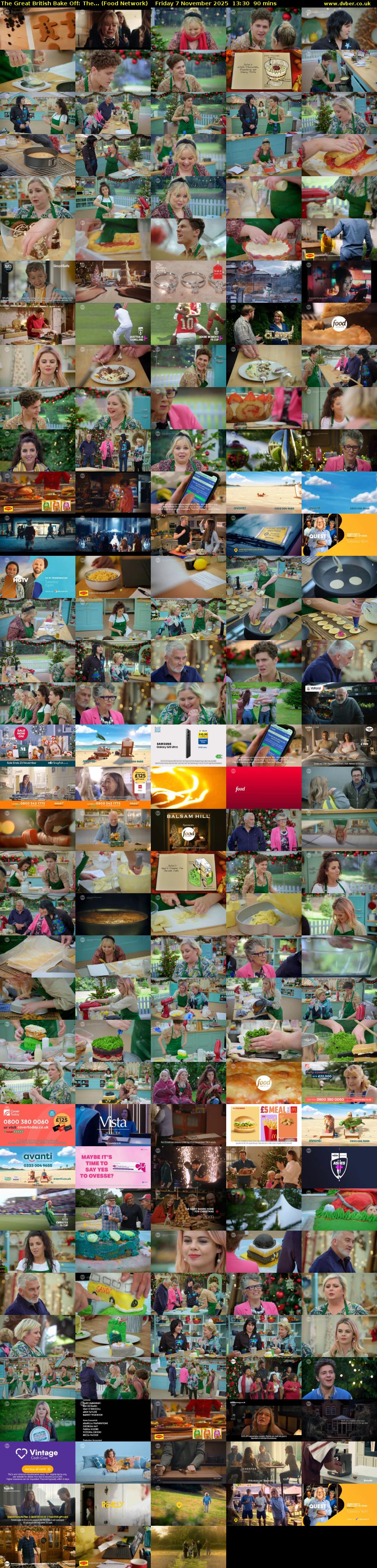 The Great British Bake Off: The... (Food Network) Friday 7 November 2025 13:30 - 15:00