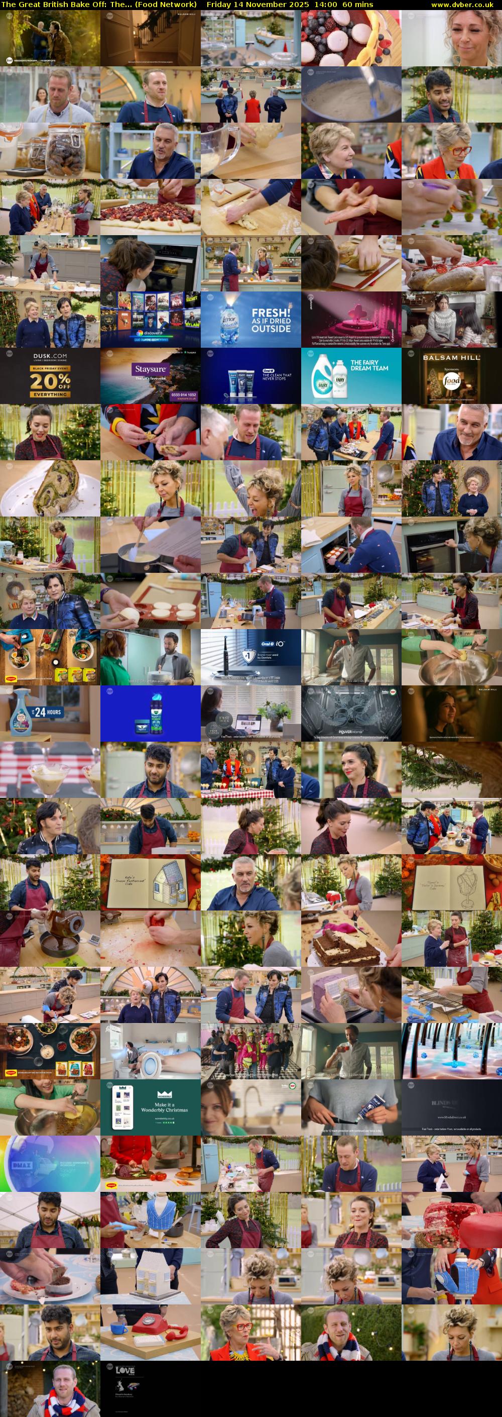 The Great British Bake Off: The... (Food Network) Friday 14 November 2025 14:00 - 15:00