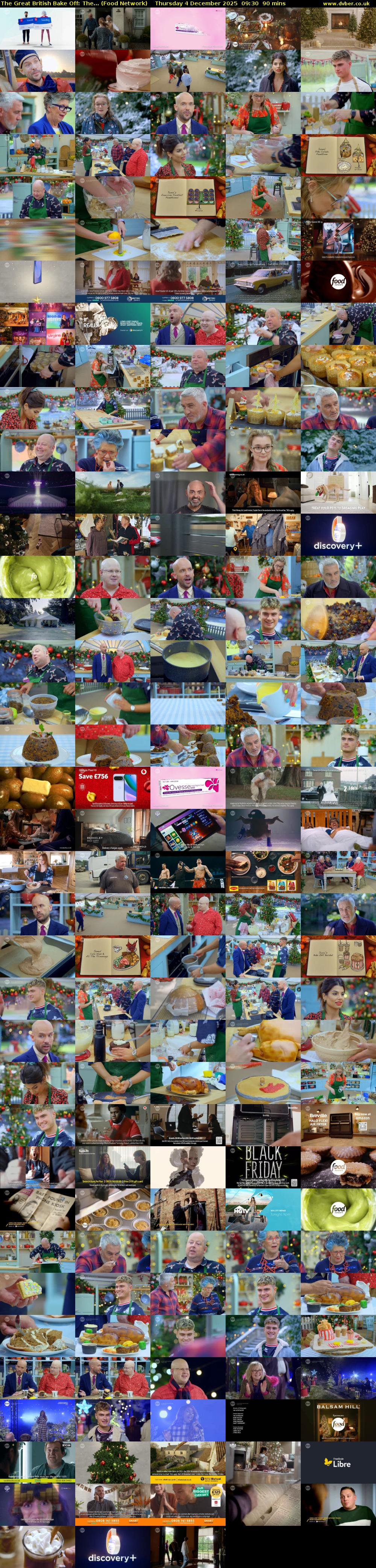 The Great British Bake Off: The... (Food Network) Thursday 4 December 2025 09:30 - 11:00