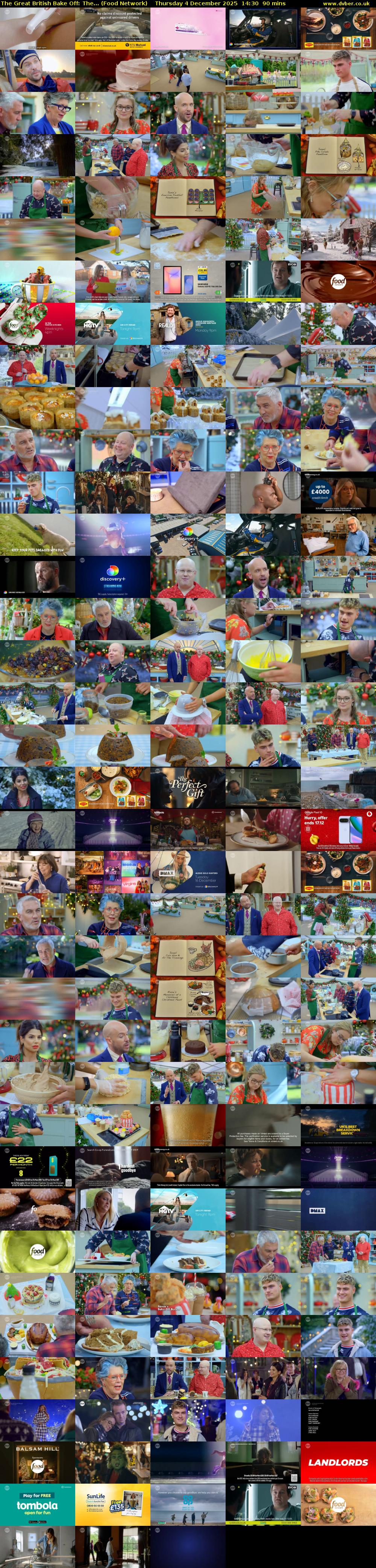 The Great British Bake Off: The... (Food Network) Thursday 4 December 2025 14:30 - 16:00