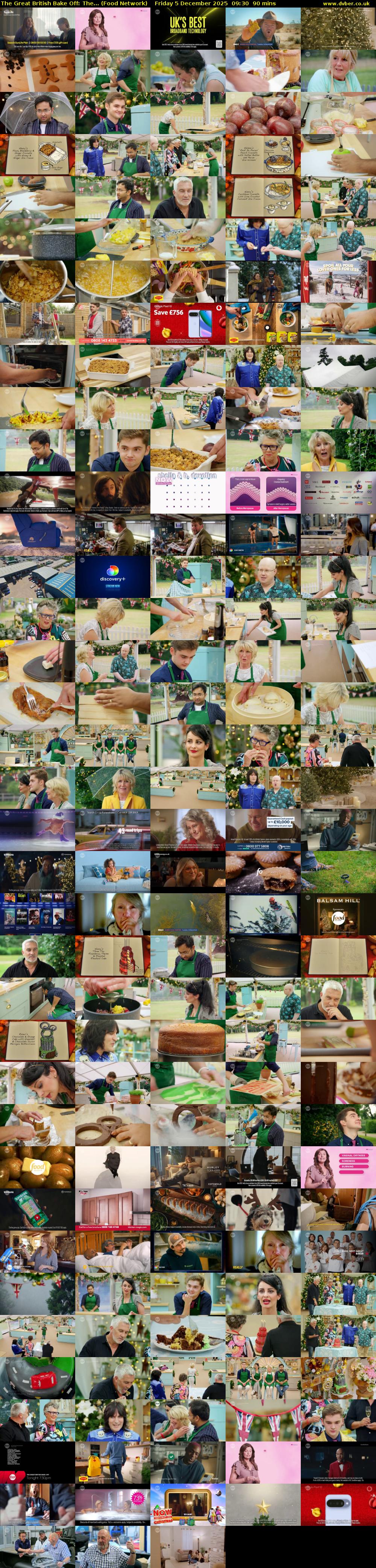 The Great British Bake Off: The... (Food Network) Friday 5 December 2025 09:30 - 11:00