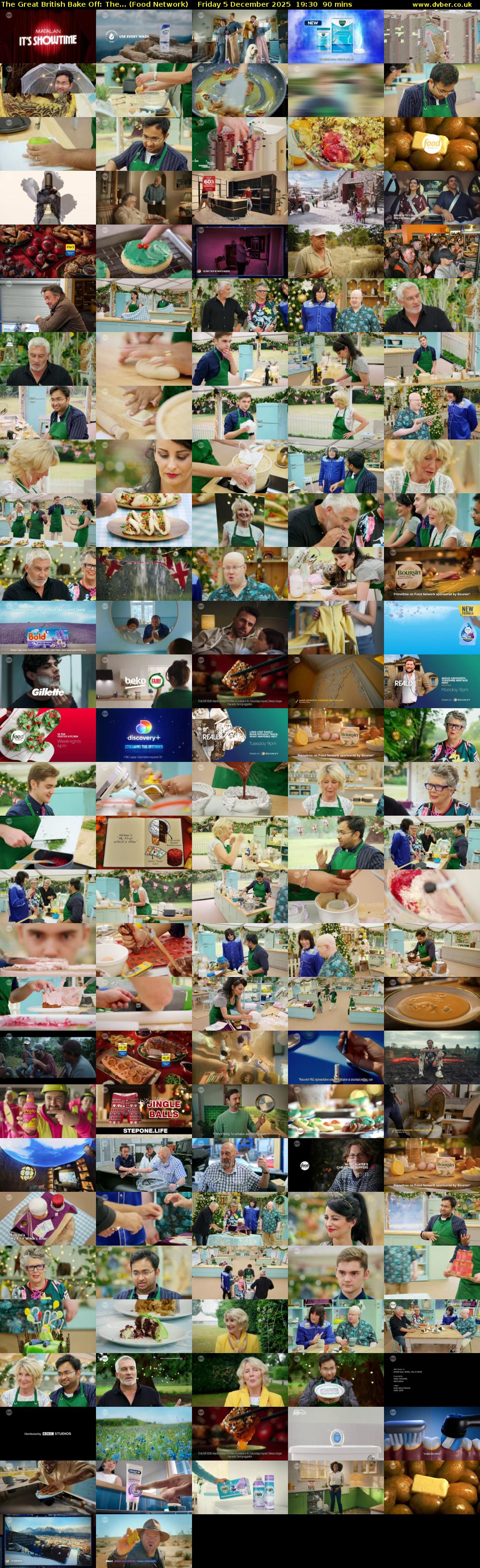The Great British Bake Off: The... (Food Network) Friday 5 December 2025 19:30 - 21:00