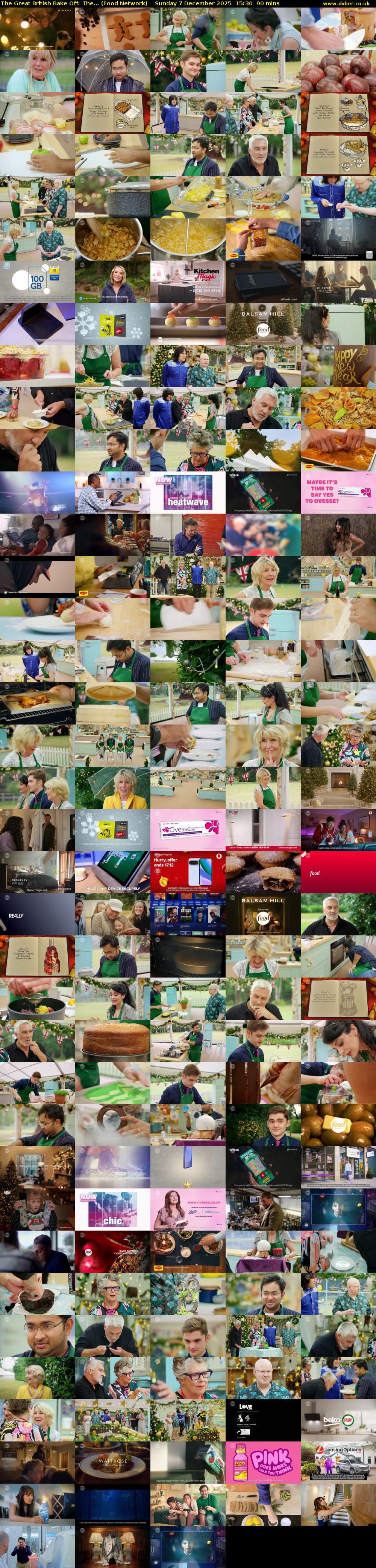 The Great British Bake Off: The... (Food Network) Sunday 7 December 2025 15:30 - 17:00