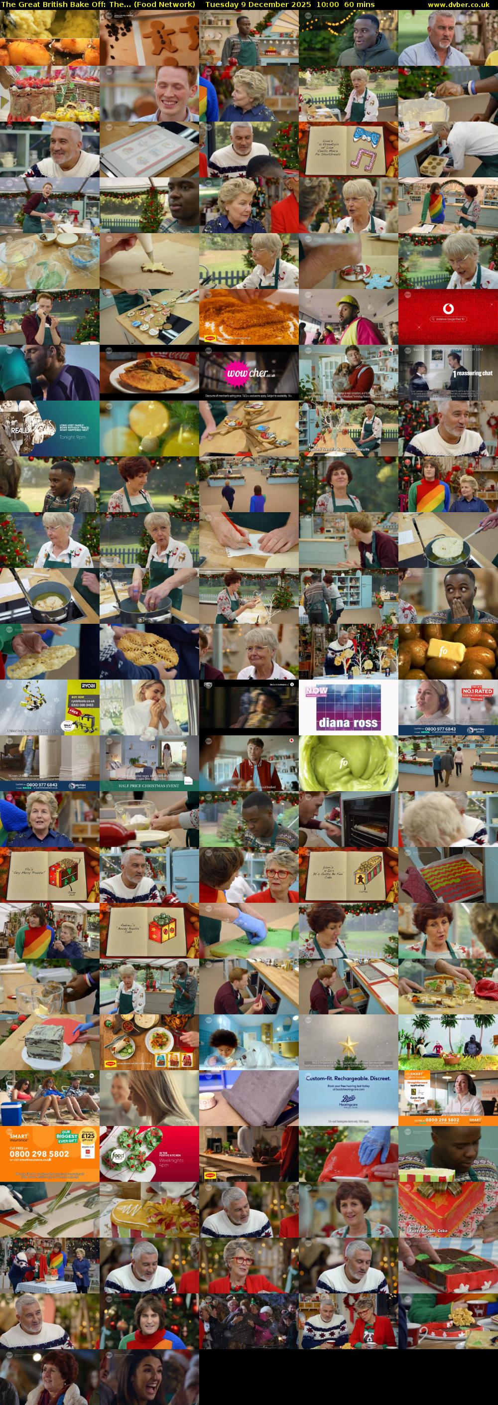 The Great British Bake Off: The... (Food Network) Tuesday 9 December 2025 10:00 - 11:00