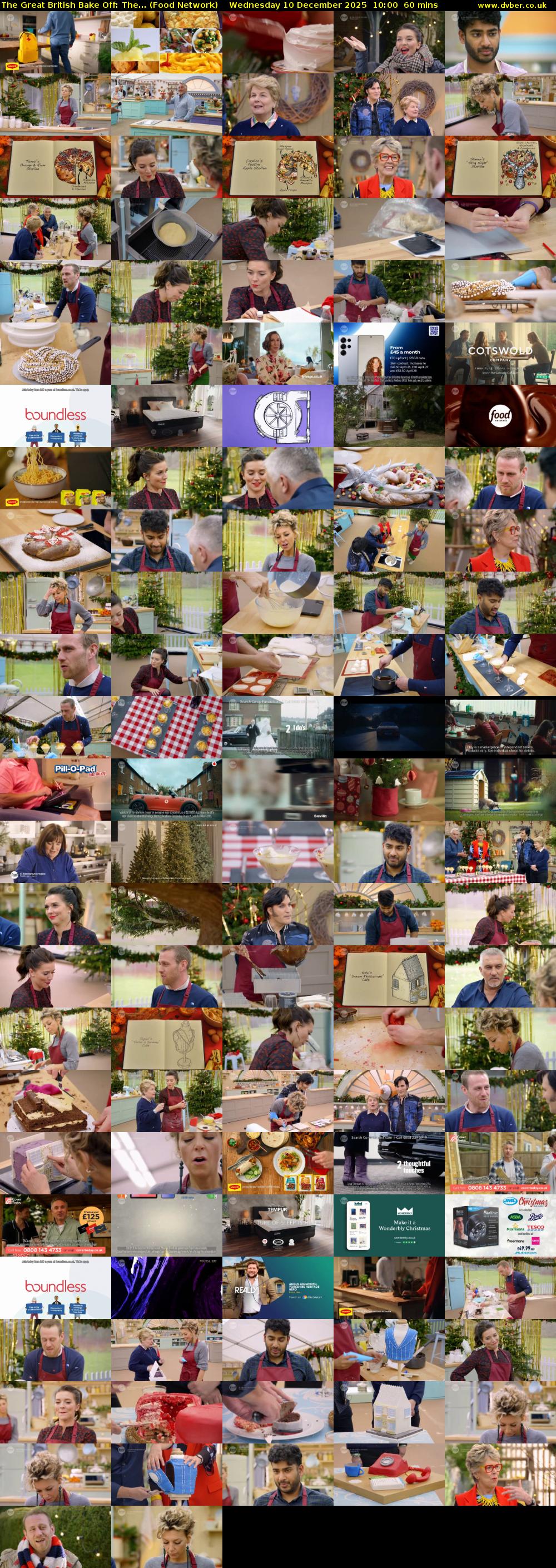 The Great British Bake Off: The... (Food Network) Wednesday 10 December 2025 10:00 - 11:00