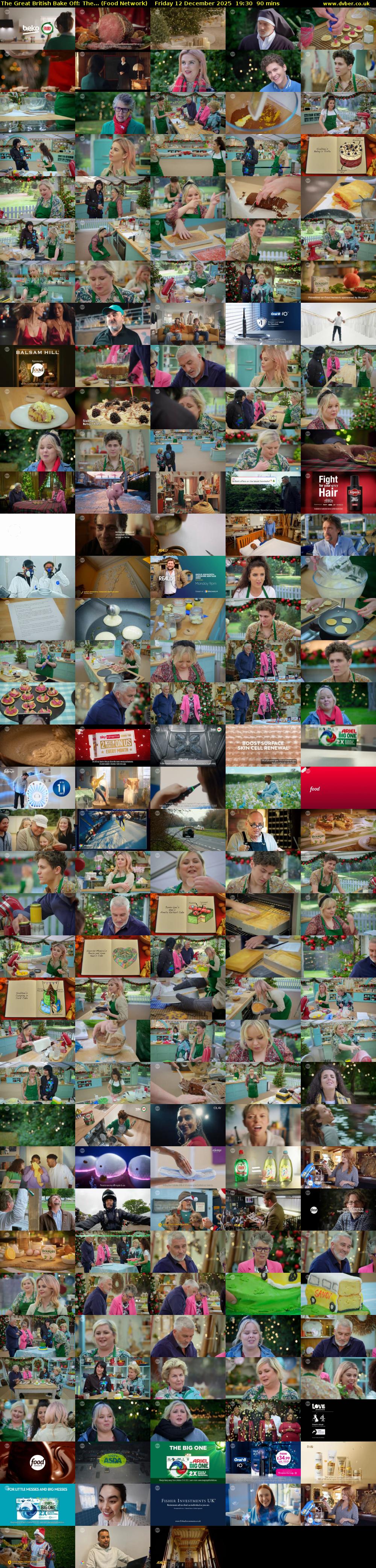 The Great British Bake Off: The... (Food Network) Friday 12 December 2025 19:30 - 21:00