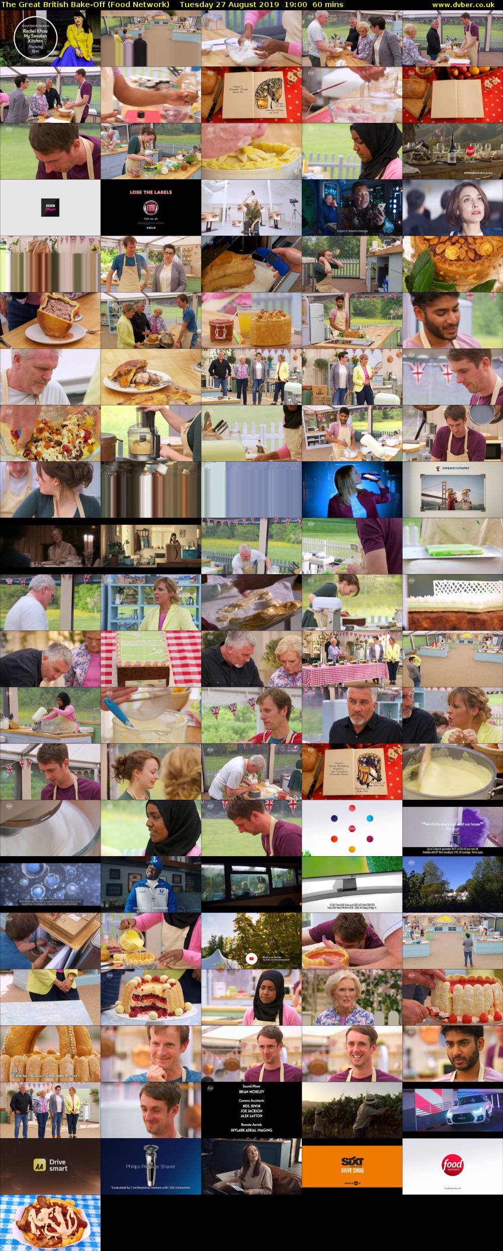 The Great British Bake-Off (Food Network) Tuesday 27 August 2019 19:00 - 20:00