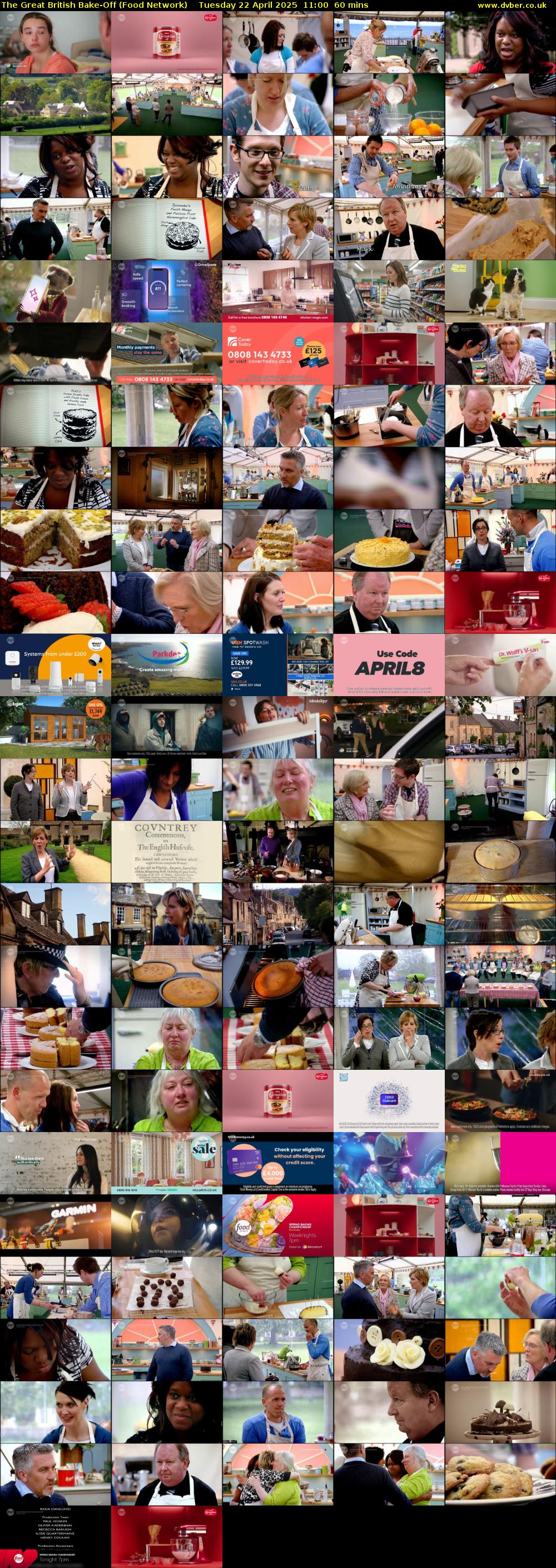 The Great British Bake-Off (Food Network) Tuesday 22 April 2025 11:00 - 12:00