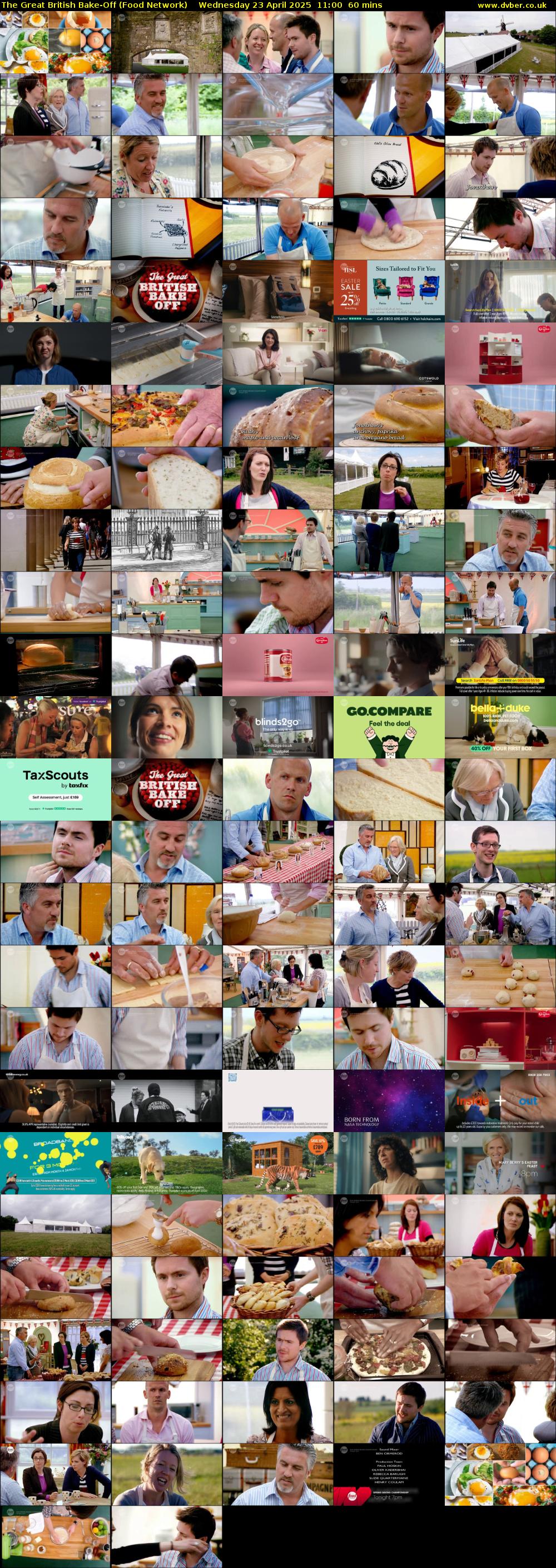 The Great British Bake-Off (Food Network) Wednesday 23 April 2025 11:00 - 12:00