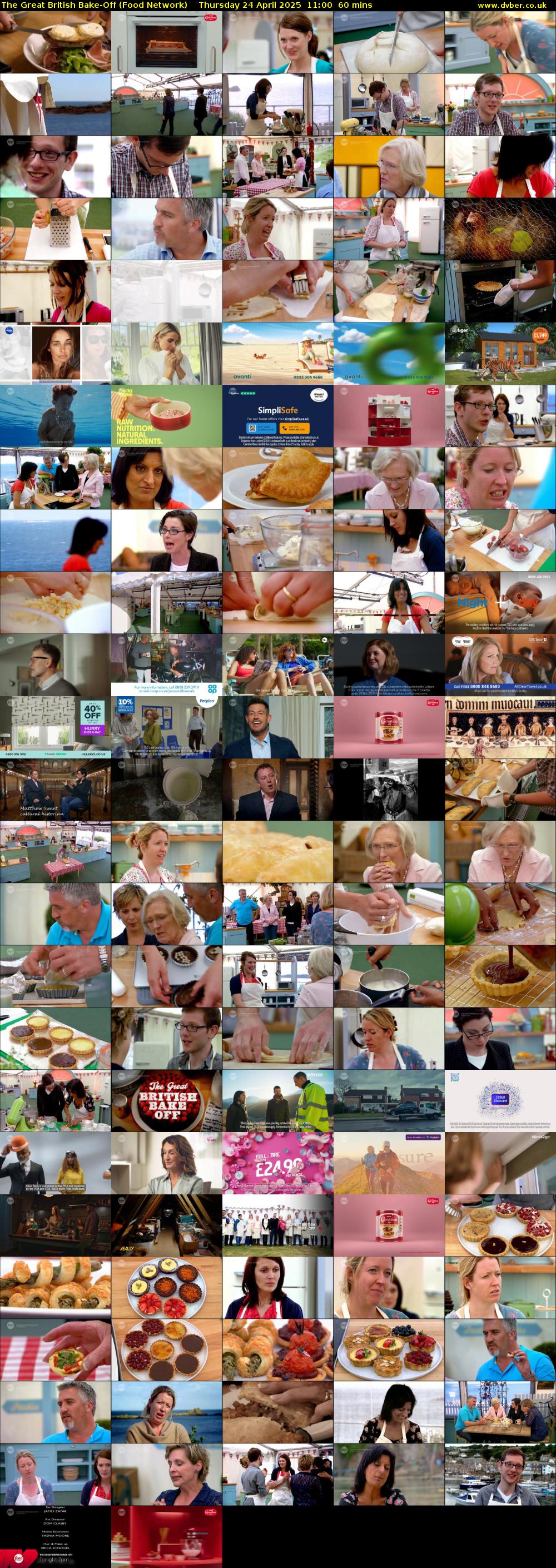 The Great British Bake-Off (Food Network) Thursday 24 April 2025 11:00 - 12:00