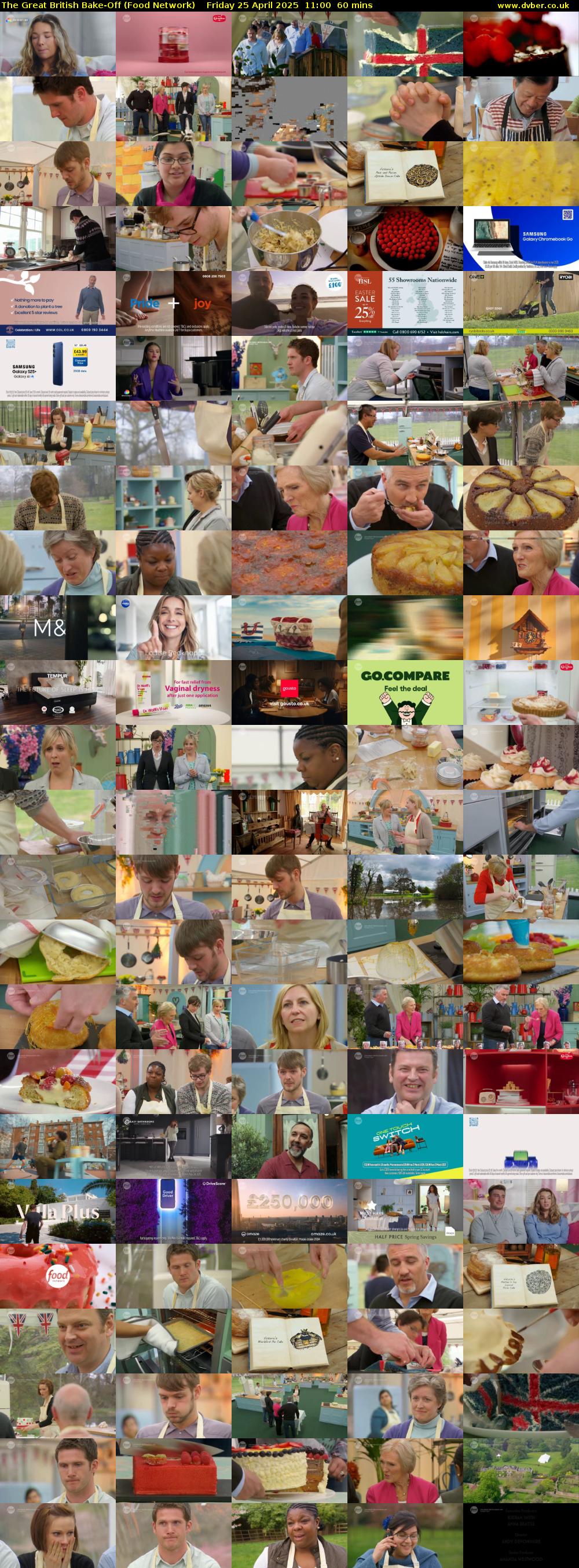The Great British Bake-Off (Food Network) Friday 25 April 2025 11:00 - 12:00
