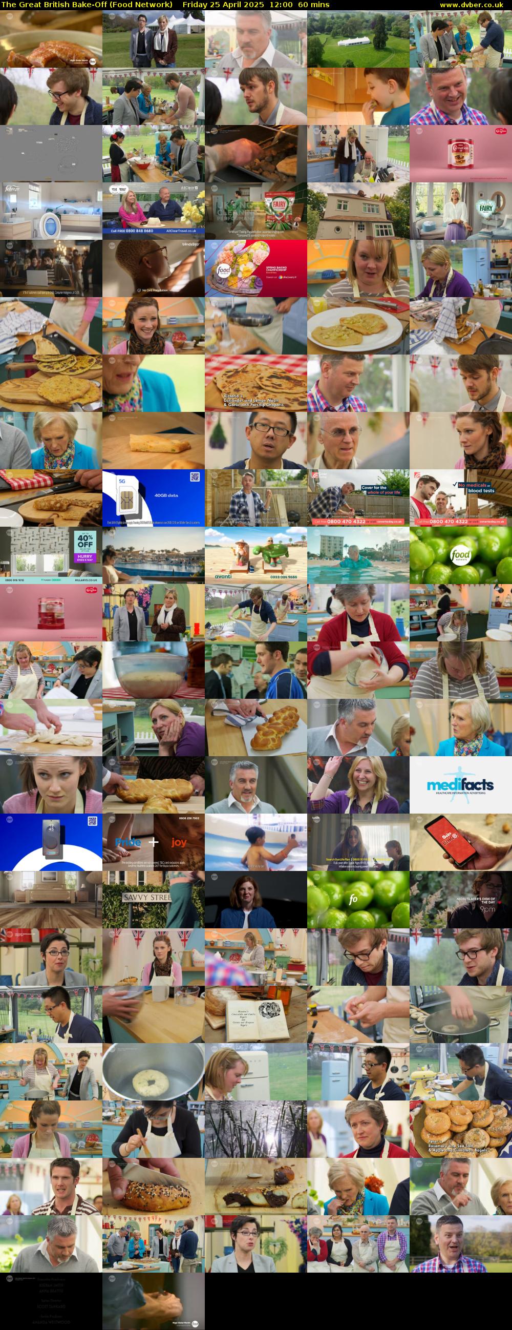 The Great British Bake-Off (Food Network) Friday 25 April 2025 12:00 - 13:00